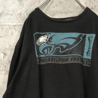 マジェスティック(Majestic)のPhiladelphia Eagles ボックスロゴ オーバー Tシャツ(Tシャツ/カットソー(半袖/袖なし))