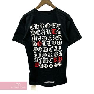 クロムハーツ(Chrome Hearts)のCHROME HEARTS Back Old English Logo Tee クロムハーツ バックオールドイングリッシュロゴTシャツ 半袖カットソー 胸ポケ ホースシュー ブラック サイズL【240507】【新古品】【me04】(Tシャツ/カットソー(半袖/袖なし))