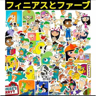 (47)50枚セット フィニアスとファーブ 防水 ステッカー シール(キャラクターグッズ)