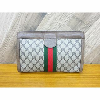 グッチ(Gucci)のK広108/ オールド グッチ クラッチバッグ PVC レザー シェリーライン(クラッチバッグ)