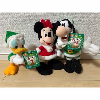 ディズニー(Disney)のミニー&ドナルド&グーフィ クリスマスぬいぐるみ 3体 ディズニー(ぬいぐるみ)