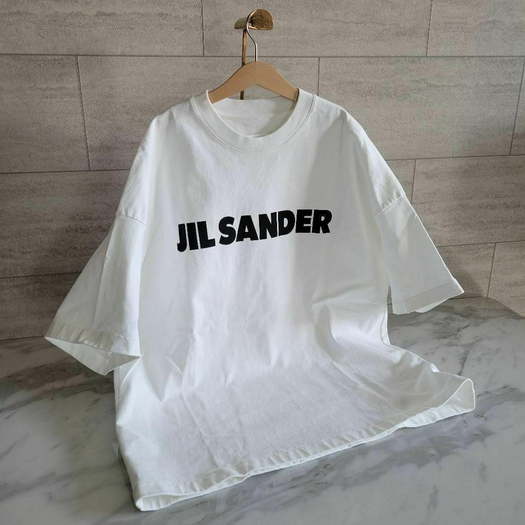 Jil Sander(ジルサンダー)の★新品未使用★JIL SANDER ロゴ コットン Tシャツ Lサイズ メンズ メンズのトップス(Tシャツ/カットソー(半袖/袖なし))の商品写真