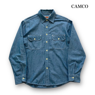【CAMCO】カムコ シャンブレーワークシャツ 長袖シャツ ライトブルー