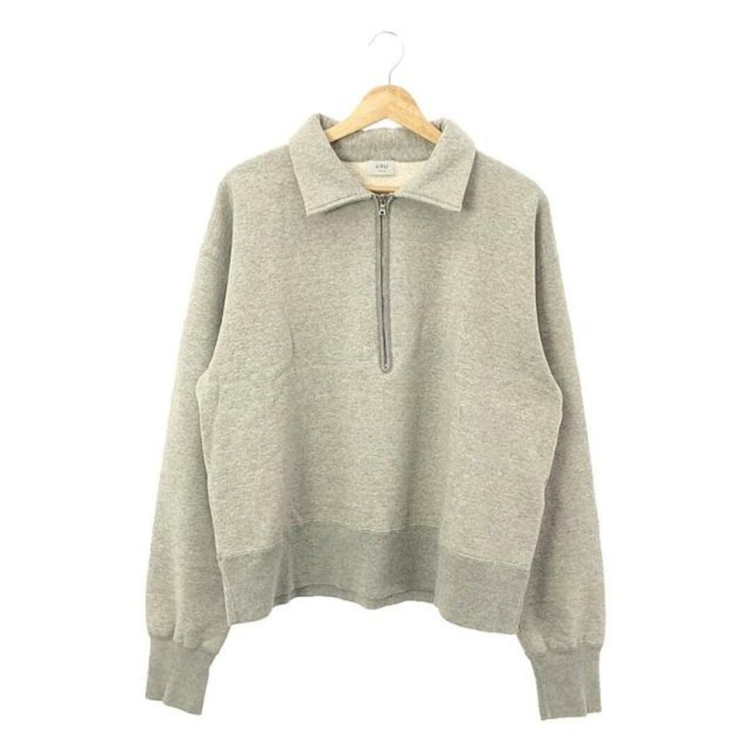 URU(ウル)の【美品】  URU / ウル | 2023AW | HALF ZIP SWEAT ハーフジップスウェット | 2 | ヘザーグレー | メンズ メンズのトップス(スウェット)の商品写真