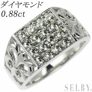 K18WG ダイヤモンド リング 0.88ct(リング(指輪))