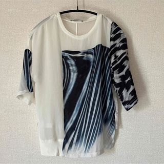 ザラ(ZARA)のZARA 異素材シアーカットソー(カットソー(半袖/袖なし))