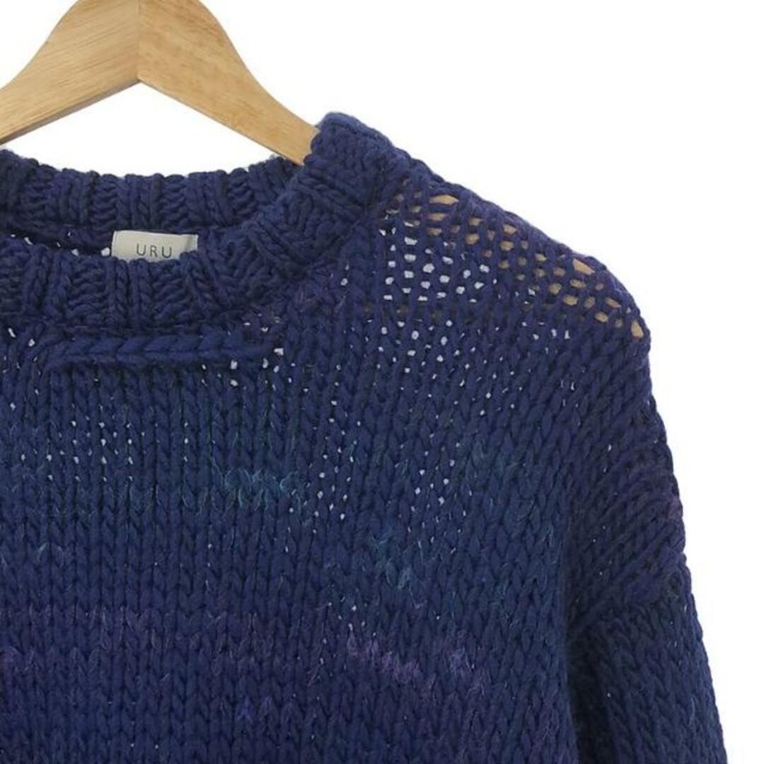 URU(ウル)の【美品】  URU / ウル | 2023AW | CREW NECK KNIT グラデーションモヘア クルーネックニット | F | ブルー | メンズ メンズのトップス(ニット/セーター)の商品写真