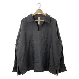 【美品】  SHINYA KOZUKA / シンヤコヅカ | 2023SS | HIS FRENCH SMOCK スキッパー スモックシャツ | S | オフブラック | メンズ(Tシャツ/カットソー(七分/長袖))