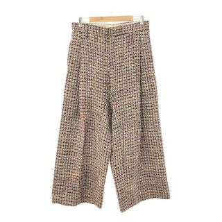 【美品】  SHINYA KOZUKA / シンヤコヅカ | 2023AW | OLD FASHIONED TROUSERS ファンシーツイード タックワイドパンツ | S | マルチカラー | メンズ(その他)