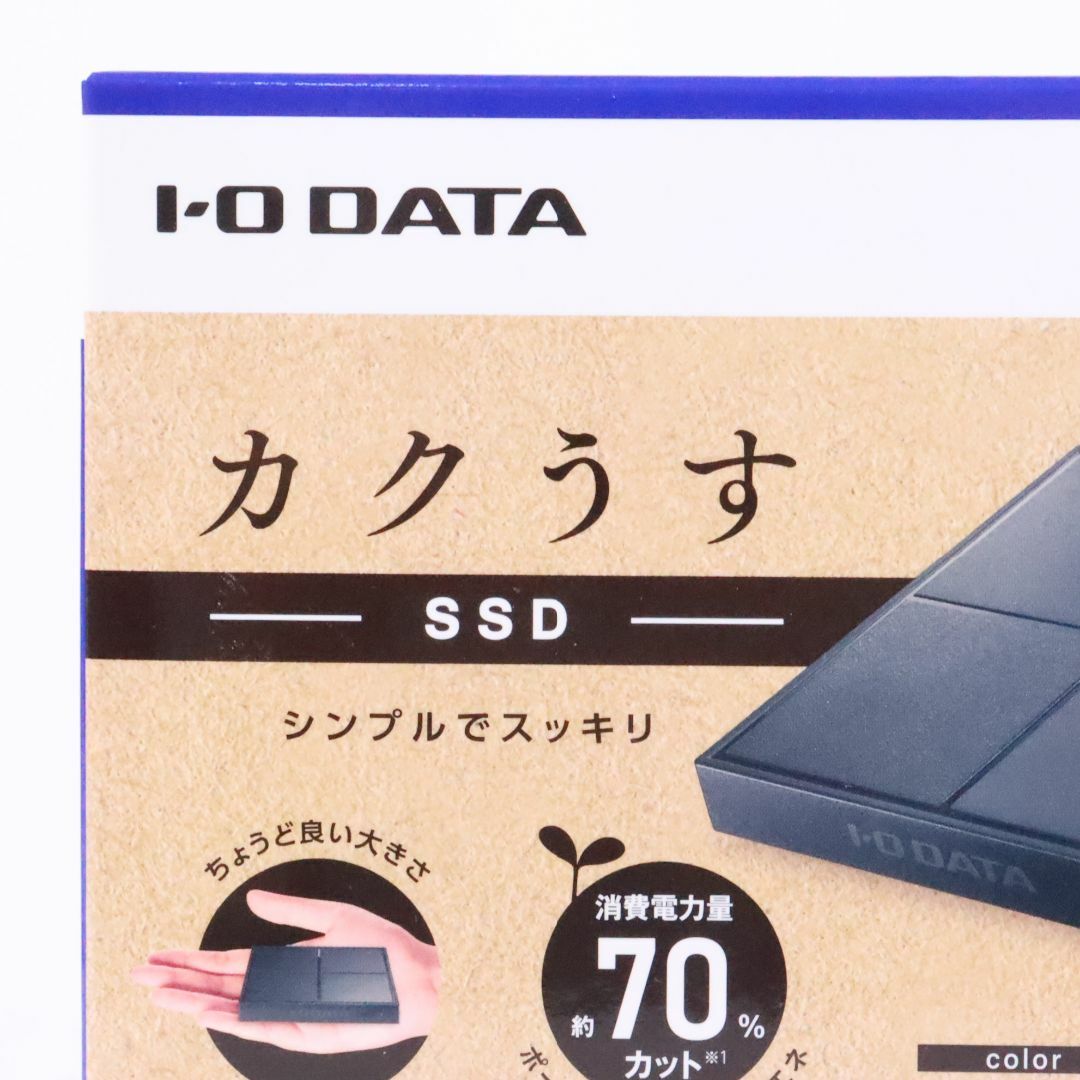 I-O DATA　アイ・オー・データ I-O DATA ポータブルSSD 1TB SSPL-UT1KR 静音 軽量 コンパクト PS5 PS4/PS4 Pro/Mac対応 USB3.2(Gen1) スマホ/家電/カメラのPC/タブレット(PC周辺機器)の商品写真