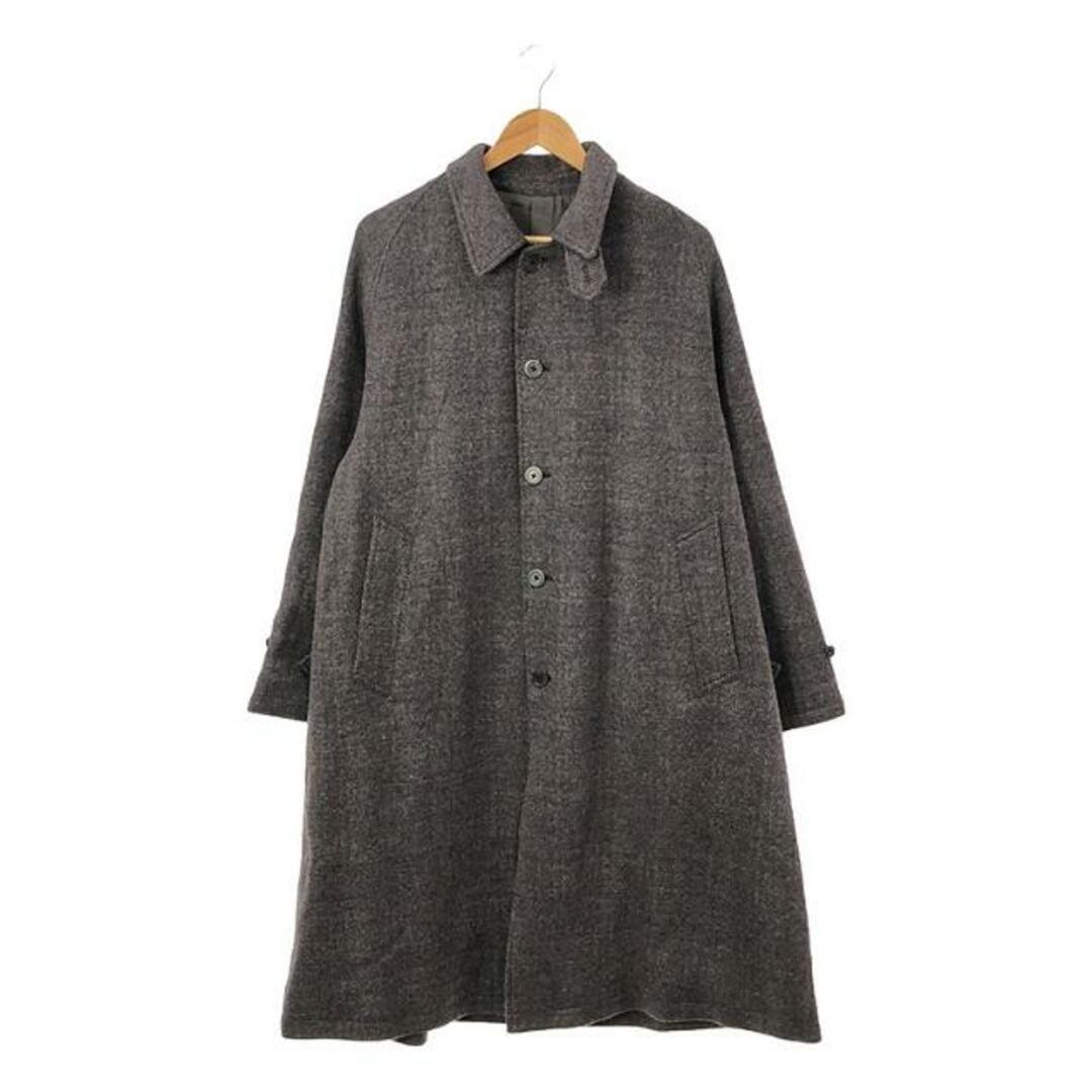 URU(ウル)の【美品】  URU / ウル | 2023AW | KNIT MELTON BALMACAAN COAT ニットメルトン バルマカン ステンカラーコート | 1 | ネイビー | メンズ メンズのジャケット/アウター(その他)の商品写真