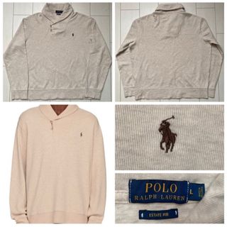 ポロラルフローレン(POLO RALPH LAUREN)の未使用 美品 POLO ラルフローレン ショールカラー スウェット グレー XL(スウェット)