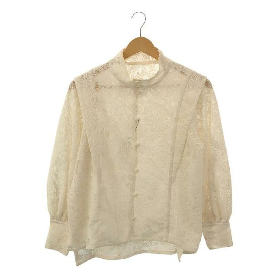 【美品】  foufou / フーフー | 2023AW | front tuck lace blouse / フロントタックレースブラウス | F | ホワイト | レディース レディースのトップス(シャツ/ブラウス(長袖/七分))の商品写真