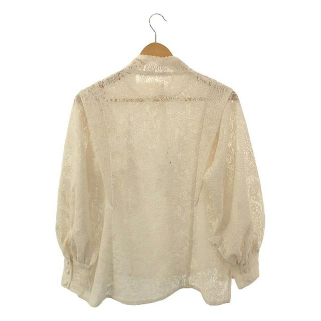 【美品】  foufou / フーフー | 2023AW | front tuck lace blouse / フロントタックレースブラウス | F | ホワイト | レディース レディースのトップス(シャツ/ブラウス(長袖/七分))の商品写真