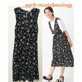 アースミュージックアンドエコロジー(earth music & ecology)のアースミュージックアンドエコロジー 花柄 ワンピース(ロングワンピース/マキシワンピース)