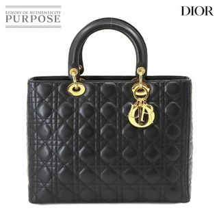 クリスチャンディオール(Christian Dior)の新品同様 クリスチャン ディオール Christian Dior レディディオール ラージ ハンド バッグ レザー ブラック VLP 90231386(ハンドバッグ)