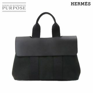 Hermes - 新品同様 エルメス HERMES ヴァルパライソ PM ハンド バッグ トワルシェブロン レザー ブラック シルバー 金具 VLP 90231742