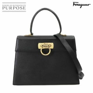 フェラガモ(Ferragamo)のサルヴァトーレ フェラガモ Salvatore Ferragamo ガンチーニ 2way ハンド ショルダー バッグ レザー ブラック 21 2181 VLP 90231843(ハンドバッグ)