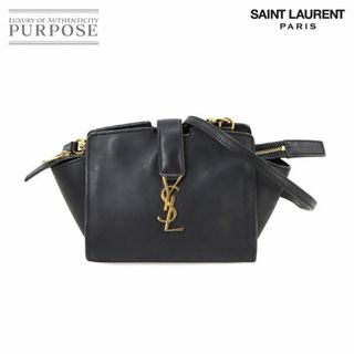 サンローラン(Saint Laurent)の新品同様 サンローラン パリ SAINT LAURENT PARIS トイ カバス YSL ミニ ショルダー バッグ レザー ブラック 452322 VLP 90231851(ショルダーバッグ)