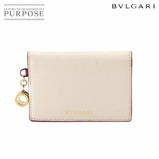 ブルガリ(BVLGARI)のブルガリ BVLGARI ビーゼロワン カードケース レザー オフホワイト ピンク 288236 ゴールド 金具 VLP 90232077(パスケース/IDカードホルダー)