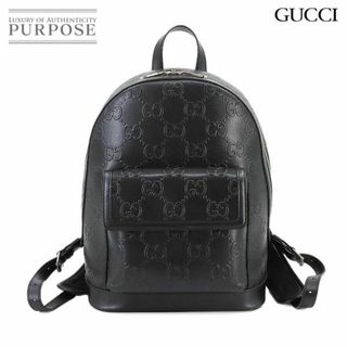 Gucci - 未使用 展示品 グッチ GUCCI GGエンボス バックパック リュックサック レザー ブラック 658579 シルバー 金具 VLP 90232329