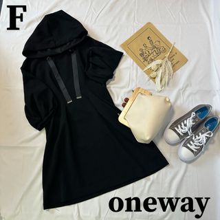 one*way - oneway ワンウェイ タック入りダンボールワンピース パーカーワンピ4d50