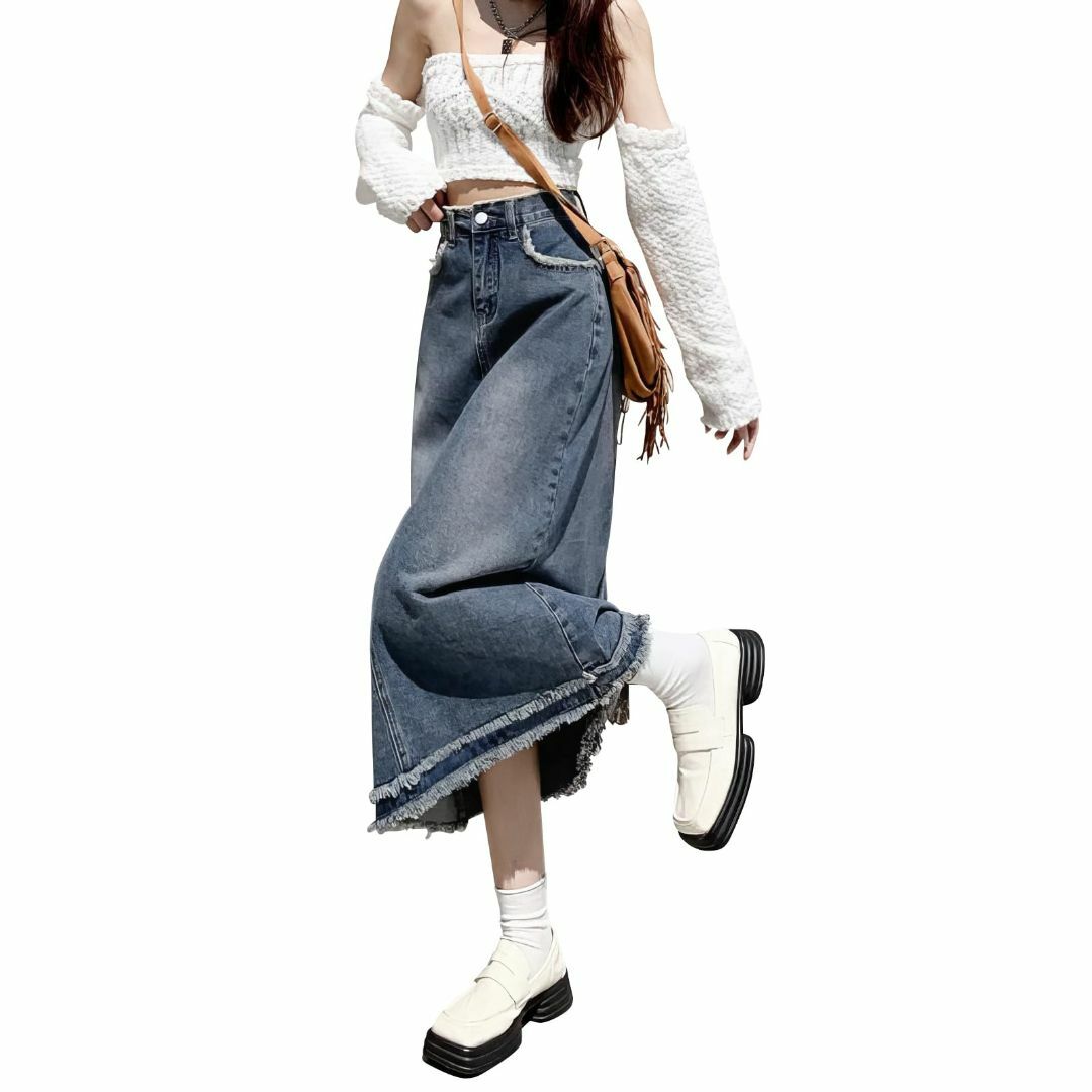 [Tamglean Quion] デニムスカート スカート レディース ハイウエ レディースのファッション小物(その他)の商品写真