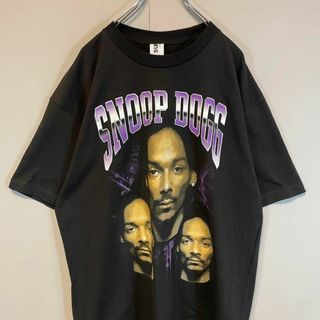 SNOOP DOGG オーバーサイズ黒Tシャツ古着ヒップホップ半袖ストリート(Tシャツ/カットソー(半袖/袖なし))