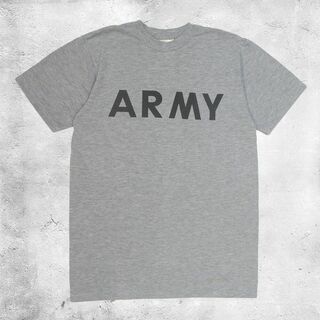 MILITARY - 米軍 IPFU ARMY Tシャツ 半袖 グレー LARGE ミリタリー