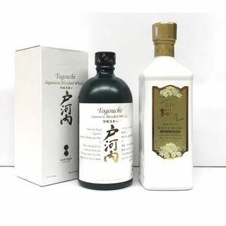 サクラオ　戸河内ウイスキー・桜尾ジン ホワイトハーブス　各700ml　2本セット(ウイスキー)