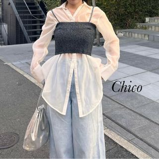 フーズフーチコ(who's who Chico)の新品 Chico ニットビスチェ付シャツセット(シャツ/ブラウス(長袖/七分))