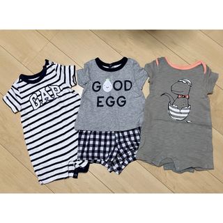 ベビーギャップ(babyGAP)のGAP ベビー 70cm ロンパース 半袖ロンパース 子供服 baby 男女兼用(ロンパース)