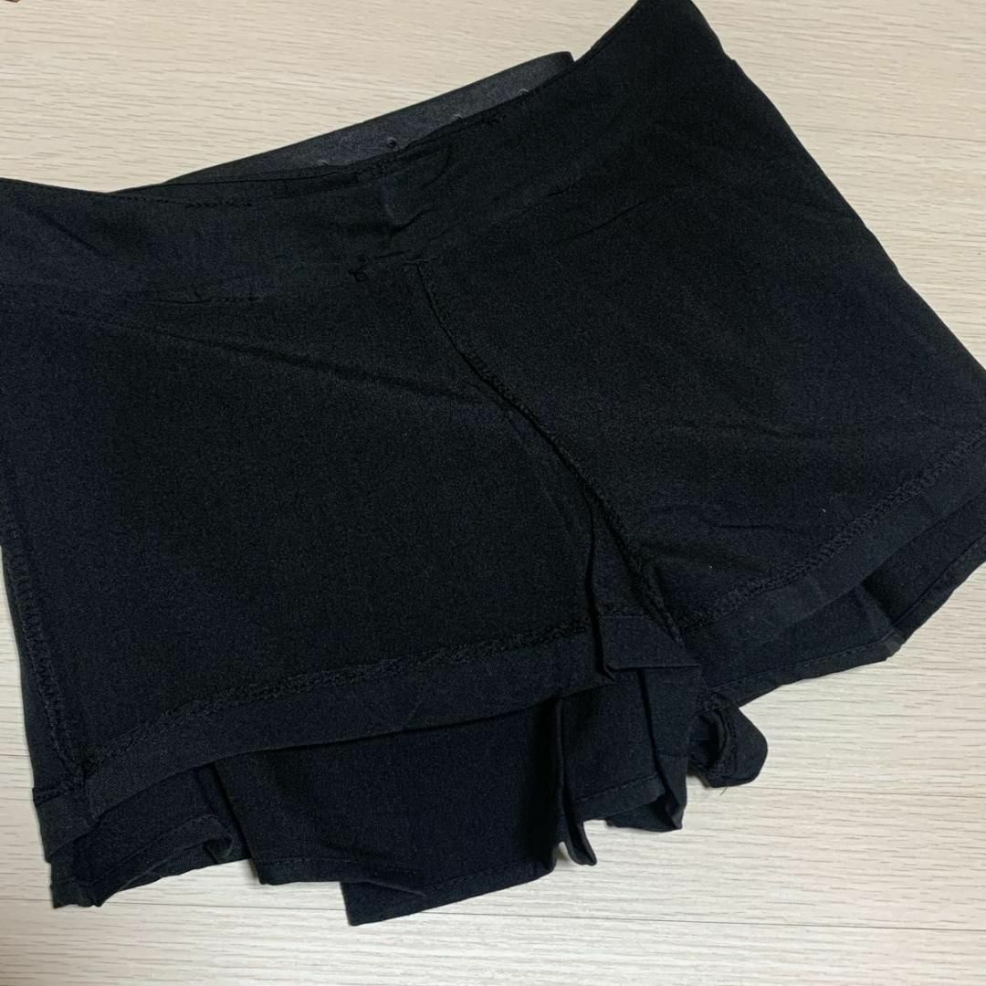 ブラック 黒 プリーツミニスカートミニスカート ベルト レディースインナーパンツ レディースのスカート(ミニスカート)の商品写真