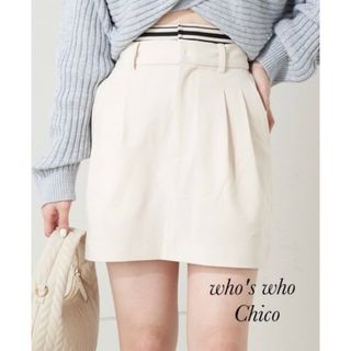 who's who Chico - 新品 Chico Wウエストラインゴムミニスカート