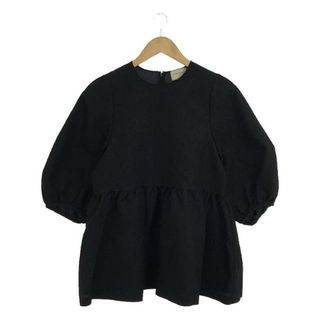 UNITED ARROWS - 【美品】  UNITED ARROWS / ユナイテッドアローズ | AIRY ジャカード ペプラム ブラウス | 38 | ブラック | レディース