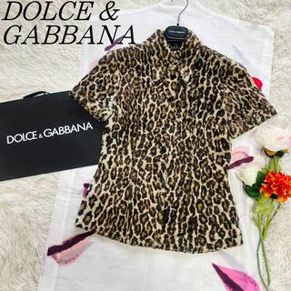DOLCE&GABBANA - 【美品】DOLCE&GABBANA ヒョウ柄シャツ 半袖 モコモコ