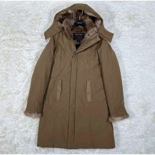 WOOLRICH - WOOLRICH ウールリッチ ダウンコート ラビット ファー カーキベージュ