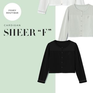 フォクシー(FOXEY)のフォクシー　ちょうど良い丈感🫰カーディガン　“Sheer “F”” ✨✨✨ (カーディガン)