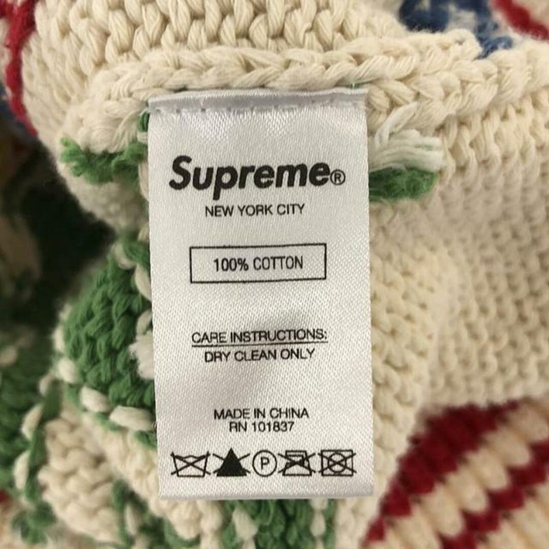 SUPREME / シュプリーム | × HYSTERIC GLAMOUR / ヒステリックグラマー Logos Zip Up Sweater / コットン カウチン ニット / ジップカーディガン | L | エクリュ/ マルチカラー | メンズ SUPREME / シュプリーム | × HYSTERIC GLAMOUR / ヒステリックグラマー Logos Zip Up Sweater / コットン カウチン ニット / ジップカーディガン | L | エクリュ/ マルチカラー | メンズ