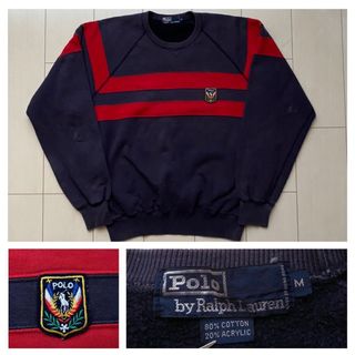 ポロラルフローレン(POLO RALPH LAUREN)の80s POLO ラルフローレン UNI CREST patch navy XL(スウェット)