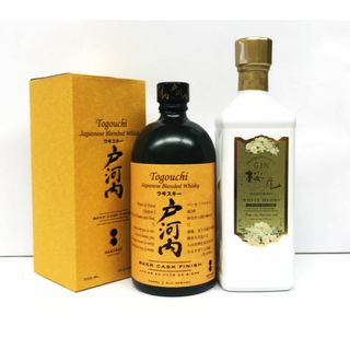 戸河内 ウイスキー ・桜尾ジン ホワイトハーブス　各700ml　2本セット(ウイスキー)