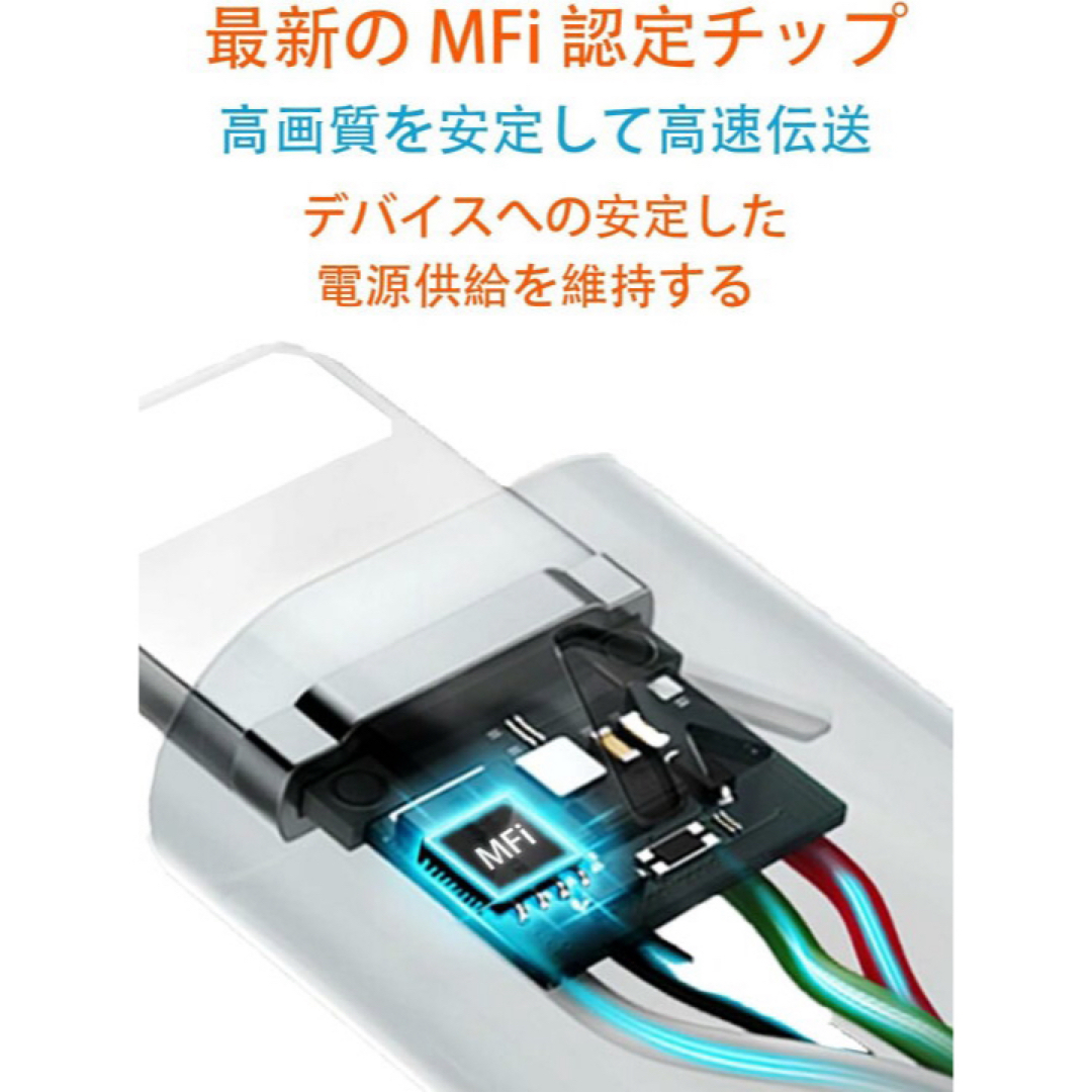 iPhone/iPad/ipod 用 HDMI変換ケーブル・アダプタ スマホ/家電/カメラの生活家電(変圧器/アダプター)の商品写真