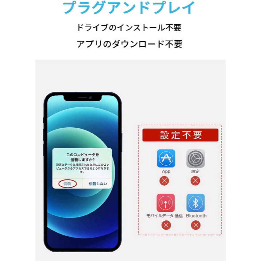 iPhone/iPad/ipod 用 HDMI変換ケーブル・アダプタ スマホ/家電/カメラの生活家電(変圧器/アダプター)の商品写真