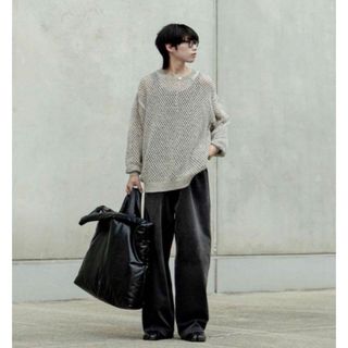 YOKE - YOKE / MESHED KNIT CREWNECK／YK22SS0346S