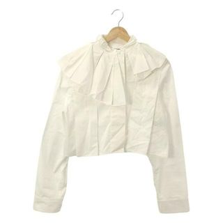 【美品】  JIL SANDER / ジルサンダー | フリルカラー タック シャツブラウス | 34 | ホワイト | レディース