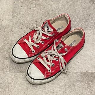 コンバース(CONVERSE)のコンバース　赤　22.5(スニーカー)