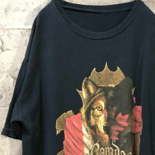 オオカミ 狼 陰影 アニマル カナダ かっこいい Tシャツ(Tシャツ/カットソー(半袖/袖なし))