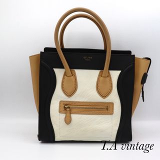 セリーヌ(celine)の美品　セリーヌ　ラゲージ　マイクロショッパー　ハンドバッグ　レザー(ハンドバッグ)