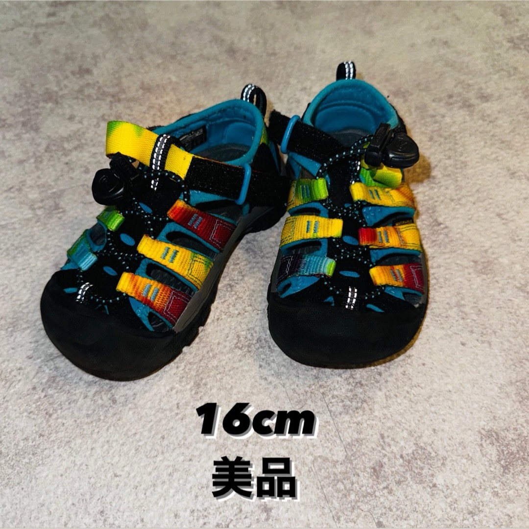 KEEN(キーン)のkeen newport H2キッズサンダル タイダイ レインボー キッズ/ベビー/マタニティのキッズ靴/シューズ(15cm~)(サンダル)の商品写真