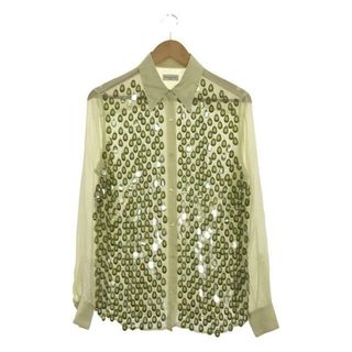 ドリスヴァンノッテン(DRIES VAN NOTEN)の【美品】  DRIES VAN NOTEN / ドリスヴァンノッテン | 2024SS | sequin ビジューシャツ | 38 | クリームイエロー | レディース(シャツ/ブラウス(長袖/七分))